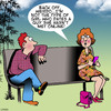 Cartoon: Online dates (small) by toons tagged pick,up,lines,social,media,networking