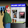 Cartoon: Organic coffee (small) by toons tagged cows,udder,organic,foods,coffee,machine,cafe,kaffe