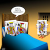 Cartoon: Playing up cards (small) by toons tagged playing,cards,royalty,infidelity,royal,flush,queen,and,king