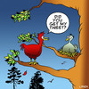 Cartoon: Tweet (small) by toons tagged twitter,tweeting,social,networking,facebook,communication,broadband,mobile,phone,birds,animals,relationships