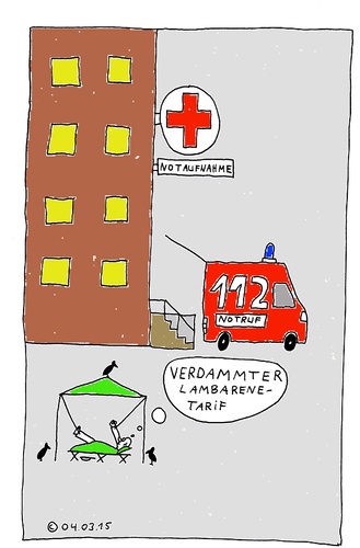 Cartoon: Lambarene-Tarif (medium) by Müller tagged lambarene,krank,krankenhaus,krankenversicherung