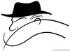 Cartoon: Federico Fellini (small) by Piero Tonin tagged piero,tonin,federico,fellini,director,directors,film,films,movie,movies,cinema,italy,italian,oscar,academy,awards,cinecitta