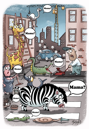 Cartoon: Mama (medium) by bacsa tagged mama