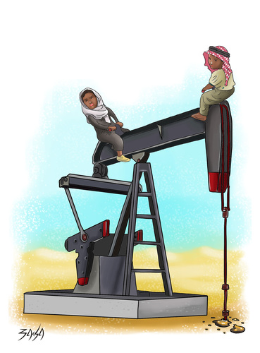 Cartoon: Oil (medium) by bacsa tagged oil