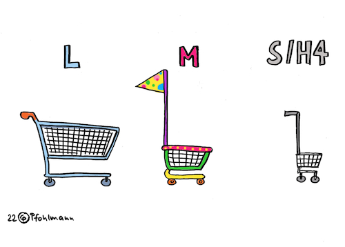 Cartoon: Einkaufswagen H4 (medium) by Pfohlmann tagged inflation,wirtschaft,konsum,einkaufwagen,preise,preisanstieg,preiserhöhung,supermarkt,inflation,wirtschaft,konsum,einkaufwagen,preise,preisanstieg,preiserhöhung,supermarkt