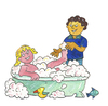 Cartoon: baden Badewanne (small) by sabine voigt tagged baden,badewanne,hygiene,waschen,erziehung,kindergarten,schule,schaum,waschmittel,ökologie,umwelt,resorcen