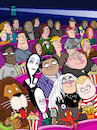 Cartoon: Kino Adams Family (small) by sabine voigt tagged kino,adams,family,horror,film,freizeit,gruseln,halloween,familie,oma,opa,löwe,hand,popkorn