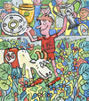 Cartoon: köln Fußball Meisterschaft (small) by sabine voigt tagged köln,fußball,fc,stadion,sport,bundesliega,grüne,ökologie,wiese,kräuter,nachhaltigkeit,umwelt