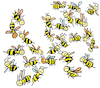 Cartoon: Wespen hornissen (small) by sabine voigt tagged wespen,hornissen,insekten,bienen,wespenstich,honig,angriff,allergie,gefahr