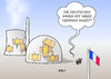 Cartoon: AKW Fessenheim (small) by Erl tagged akw,fessenheim,atomkraftwerk,frankreich,störfall,ernst,verharmlosung,pflaster,protest,deutschland,german,angst,radioaktivität,flagge,karikatur,erl
