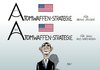 Cartoon: Atomwaffen-Strategie (small) by Erl tagged usa,obama,atomwaffen,strategie,unterschied,iran,nordkorea