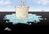 Cartoon: Endlich dicht! (small) by Erl tagged bp,ölpest,golf,von,mexiko,bohrloch,dicht,umwelt,meer,tiere,vögel,fische,usa