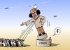 Cartoon: Gaddafi (small) by Erl tagged libyen,diktator,gaddafi,sturz,rebellen,übergangsrat,tripolis,arabischer,frühling,ungewissheit,zukunft