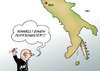 Cartoon: Italien (small) by Erl tagged italien eu schuldenkrise schulden krise euro rettung rettungsschirm hilfspaket bürgschaft flickschusterei griechenland irland portugal dominoeffekt europa politik