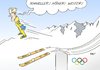 Cartoon: Klasse abgehoben! (small) by Erl tagged westerwelle fdp schneller höher weiter olympia winter skispringen realität abgehoben