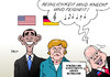 Cartoon: McCain (small) by Erl tagged bundeskanzlerin,angela,merkel,deutschland,besuch,usa,präsident,barack,obama,ukraine,krise,sanktionen,russland,kritik,john,mccain,peinlichkeit,regierungsstil,abhängigkeit,industrie