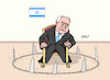 Cartoon: Netanjahu (small) by Erl tagged politik,israel,wahl,koalition,parteien,gegen,benjamin,bibi,netanjahu,ministerpräsident,amt,macht,stuhl,sägen,karikatur,erl