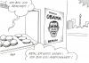 Cartoon: Obama in Berlin (small) by Erl tagged barack obama berlin john kennedy rede berliner amerikaner gebäck bäckerei