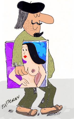 Cartoon: Carry on (medium) by EASTERBY tagged artist,model,