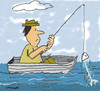 Cartoon: Gone fishing (small) by EASTERBY tagged fishing,boats,fisherman