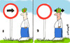 Cartoon: Road Signs 4 (small) by EASTERBY tagged road works signs