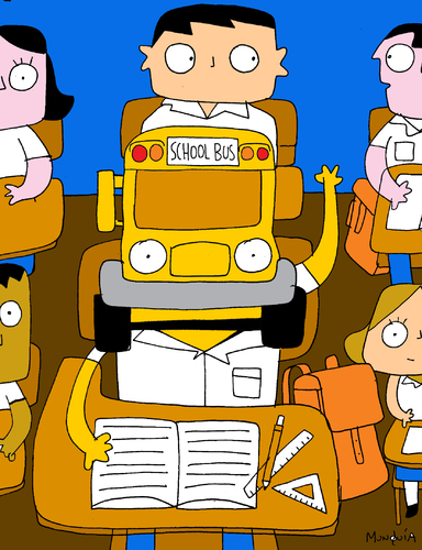 school bus cartoon. Cartoon: School Bus (medium)