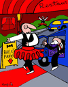 Cartoon: Ballet Parking (small) by Munguia tagged valet,parking,ballet,dance,car,park,restaurant,munguia,costa,rica