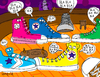 Cartoon: Converse sation (small) by Munguia tagged converse,sneekers,shoes,tennis,conversation,talk,speak,talking,bar,public