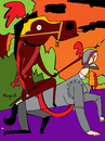 Cartoon: retrato equestre (small) by Munguia tagged horse,tiziano,equestre,riding,animal