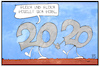 Cartoon: 2020 (small) by Kostas Koufogiorgos tagged karikatur,koufogiorgos,illustration,cartoon,2020,gleich,ähnlich,jahreswechsel,silvester