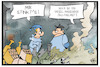 Cartoon: Böllerverbot (small) by Kostas Koufogiorgos tagged karikatur,koufogiorgos,illustration,cartoon,böller,silvester,feuerwerk,knaller,müll,feinstaub,diesel,umwelt,verschmutzung,luft