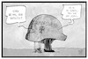 Cartoon: Bundeswehr-Skandal (small) by Kostas Koufogiorgos tagged karikatur,koufogiorgos,illustration,cartoon,von,der,leyen,inspektor,bundeswehr,helm,dunkelheit,aufklärung,skandal