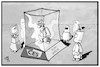 Cartoon: CES-Exponate (small) by Kostas Koufogiorgos tagged karikatur,koufogiorgos,illustration,cartoon,ces,messe,ausstellung,elektronik,roboter,mensch,homo,sapiens,künstlich,intelligenz