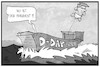Cartoon: D-Day mit Trump (small) by Kostas Koufogiorgos tagged karikatur,koufogiorgos,illustration,cartoon,day,trump,geschichte,krieg,normandie,landung,usa,ballon,schiff,meer