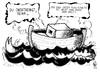Cartoon: DAX (small) by Kostas Koufogiorgos tagged dax,börse,finanzmarkt,noah,arche,sintflut,wirtschaft,karikatur,kostas,koufogiorgos