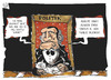 Cartoon: Edathy (small) by Kostas Koufogiorgos tagged karikatur,illustration,cartoon,koufogiorgos,edathy,corleone,pate,mafia,politik,familie,katze