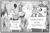 Cartoon: Fridays for Future (small) by Kostas Koufogiorgos tagged karikatur,koufogiorgos,illustration,cartoon,fridays,for,future,samstag,shopping,konsum,einkaufen,jung,alt,kind,erwachsen,jugend,klimaschutz,zukunft