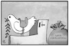 Cartoon: Geberkonferenz Syrien (small) by Kostas Koufogiorgos tagged karikatur,koufogiorgos,illustration,cartoon,geberkonferenz,syrien,frieden,friedenstaube,geld,aufbau,gemeinschaft,krieg,konflikt,bürgerkrieg