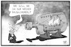 Cartoon: Gorch Fock (small) by Kostas Koufogiorgos tagged karikatur,koufogiorgos,illustration,cartoon,gorch,fock,werft,insolvenz,segelschiff,schulschiff,flaschenschiff,pleite,marine,bundeswehr