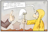 Cartoon: Hochwasser (small) by Kostas Koufogiorgos tagged karikatur,koufogiorgos,illustration,hochwasser,wort,tat,flut,politik,goethe,zitat