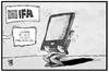 Cartoon: IFA-Trends (small) by Kostas Koufogiorgos tagged karikatur,koufogiorgos,illustration,cartoon,ifa,handy,smartphone,display,funkausstellung,messe,modell,präsentation,verkauf,trend,technik,telekommunikation