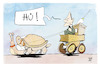 Cartoon: Impflicht (small) by Kostas Koufogiorgos tagged karikatur,koufogiorgos,illustration,cartoon,scholz,impfpflicht,schnecke,schildkröte,langsamkeit,pandemie,kutsche