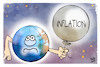 Cartoon: Inflation (small) by Kostas Koufogiorgos tagged karikatur,koufogiorgos,wirtschaft,erde,inflation,teuerung,ballon,luft