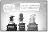 Cartoon: Koalitionsbildungen (small) by Kostas Koufogiorgos tagged karikatur,koufogiorgos,illustration,cartoon,koalition,regierung,club,spanien,thueringen,oesterreich,parteien,demokratie