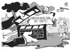 Cartoon: Krisenkanzlerin (small) by Kostas Koufogiorgos tagged flut,hochwasser,merkel,medien,fernsehen,umwelt,katastrophe,karikatur,koufogiorgos