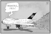 Cartoon: Lufthansa (small) by Kostas Koufogiorgos tagged karikatur,koufogiorgos,illustration,cartoon,lufthansa,staatshilfe,triebwerk,geld,kredit,flugzeug,airline,wirtschaft,rettungspaket
