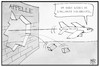 Cartoon: Mallorca-Flieger (small) by Kostas Koufogiorgos tagged karikatur,koufogiorgos,illustration,cartoon,mallorca,urlauber,reisende,flugzeug,appell,schallmauer,corona,pandemie