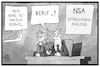Cartoon: NSA-UA (small) by Kostas Koufogiorgos tagged karikatur,koufogiorgos,illustration,cartoon,nsa,untersuchungsausschuss,bundeskanzlerin,merkel,aussage,zeugin,usa,spionage,geheimdienst,abhören