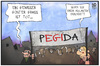 Cartoon: Pegida gibt Antworten (small) by Kostas Koufogiorgos tagged karikatur,koufogiorgos,illustration,cartoon,günther,grass,pegida,asylant,vorurteil,schuldiger,schuld,demonstration,populismus