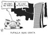 Cartoon: Pofalla non grata (small) by Kostas Koufogiorgos tagged pofalla,bahn,aufsichtsrat,vorstand,wirtschaft,politik,reichstag,berlin,karikatur,koufogiorgos